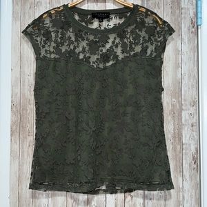 Laundry Floral Mesh Top